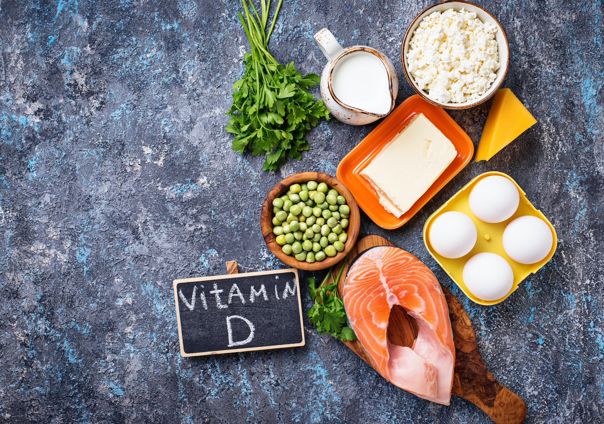 Healthy foods containing vitamin D